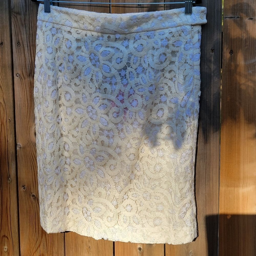 Black Fleece A-Line Brocade Skirt
